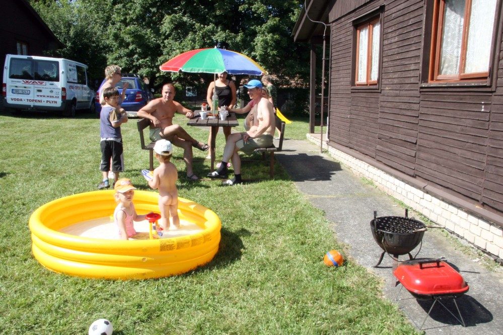 Areál kempu v létě